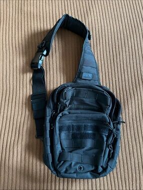 Black Tactical Sling Bag with MOLLE - Red Rock Brand